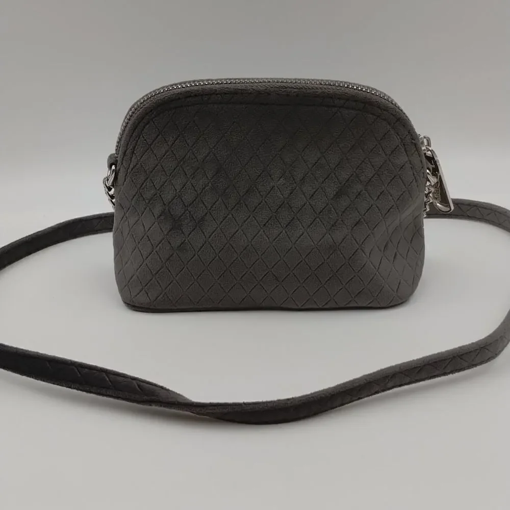 Steve Madden Crossbody bag chain strap gray purse zip around around small